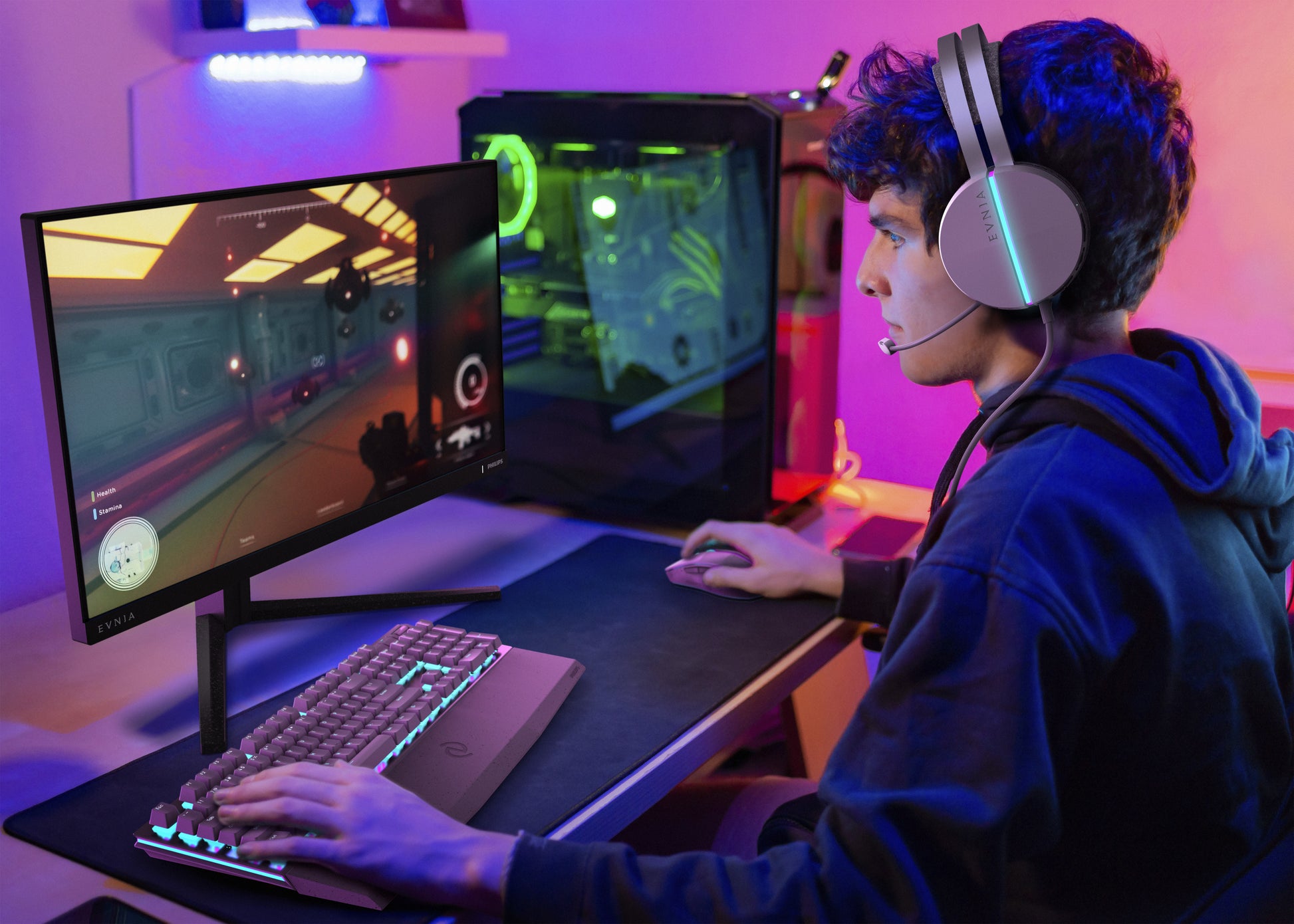 Philips 25 VA Gaming Monitor, 25", IPS, 300 Hz, G-Sync, Entspiegelt, Neigbar, Schwarz