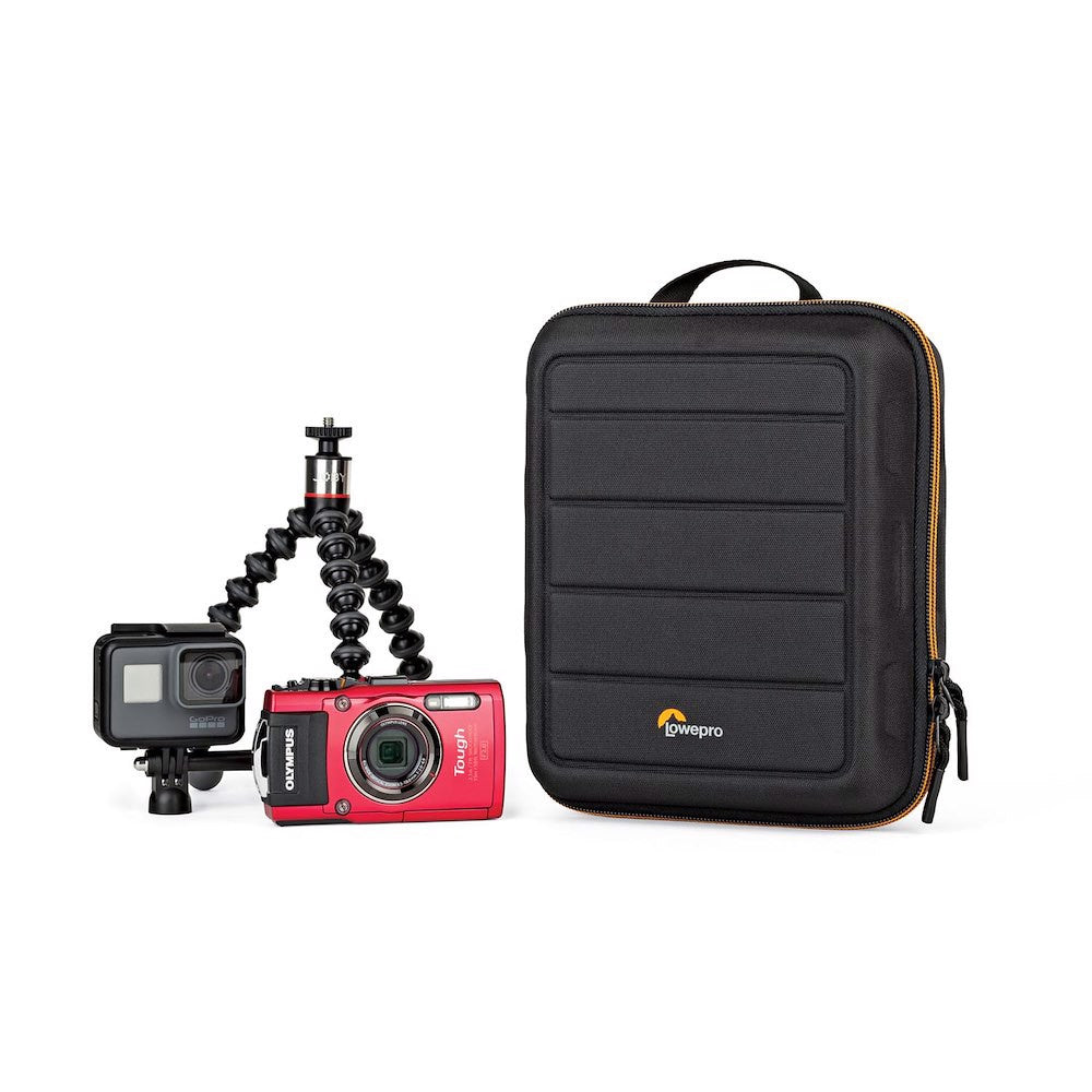 Lowepro Hardside CS 80 Hardcase-Etui – EVA, Innen 175 × 80 × 205 mm – für Digitalkamera, Drohne – Schwarz