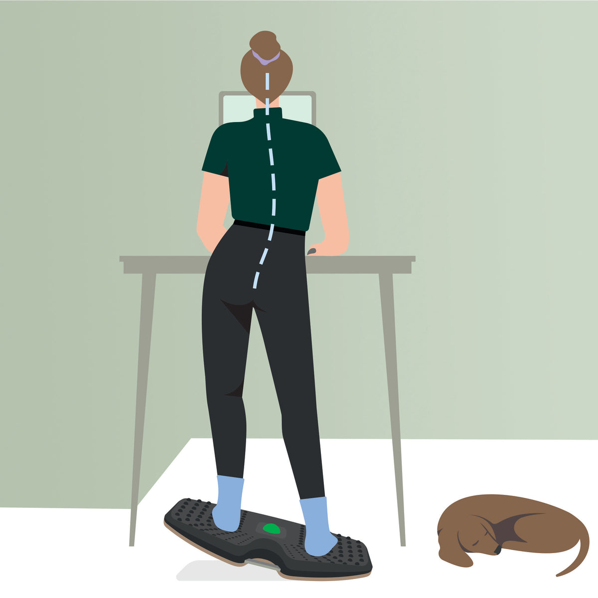Leitz Balance Board Ergo Active Stehhilfe – Dunkelgrau, Anti-Ermüdungs-Massagefläche, inkl. Massageball