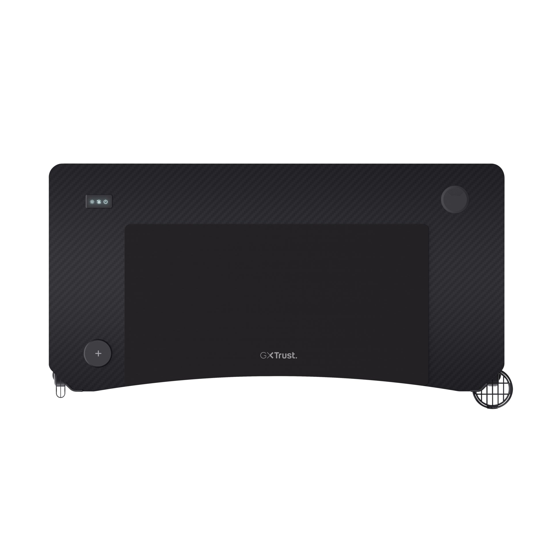 Trust GXT710 Luminus Pro – Rollbarer Computertisch, 1'200×600×740 mm, bis 150 kg, RGB-LED-Beleuchtung, Schwarz