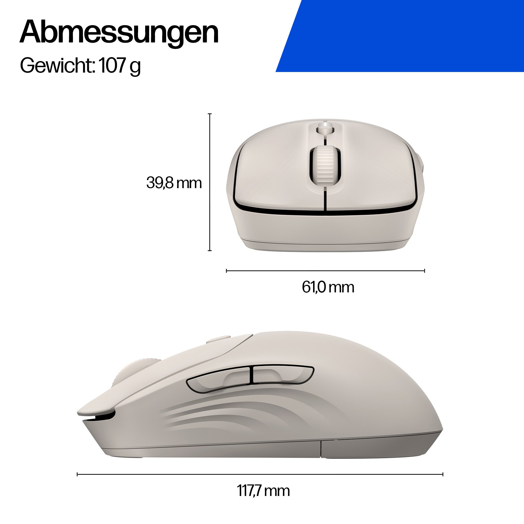 HP 400 Quiet – Maus – Kabellos (Bluetooth/2,4 GHz), beidhändig, Violett