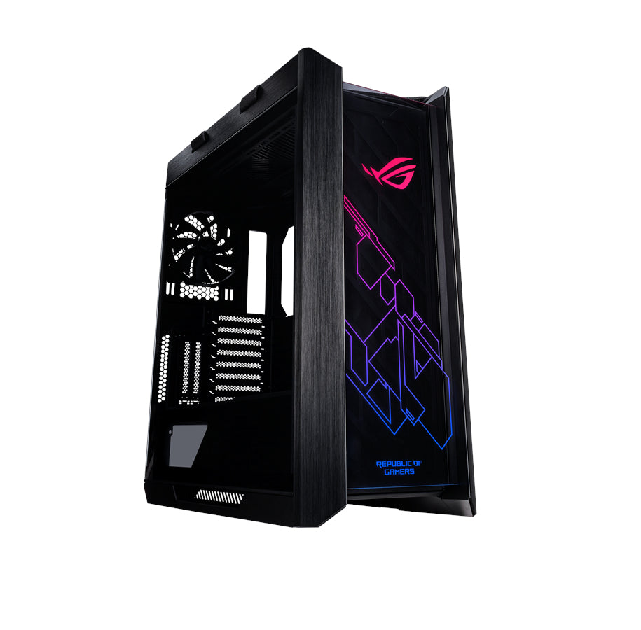 ASUS GX601 ROG Strix Helios Black – PC-Gehäuse – Midi Tower, Schwarz, Vorne 3×140, Hinten 1×140