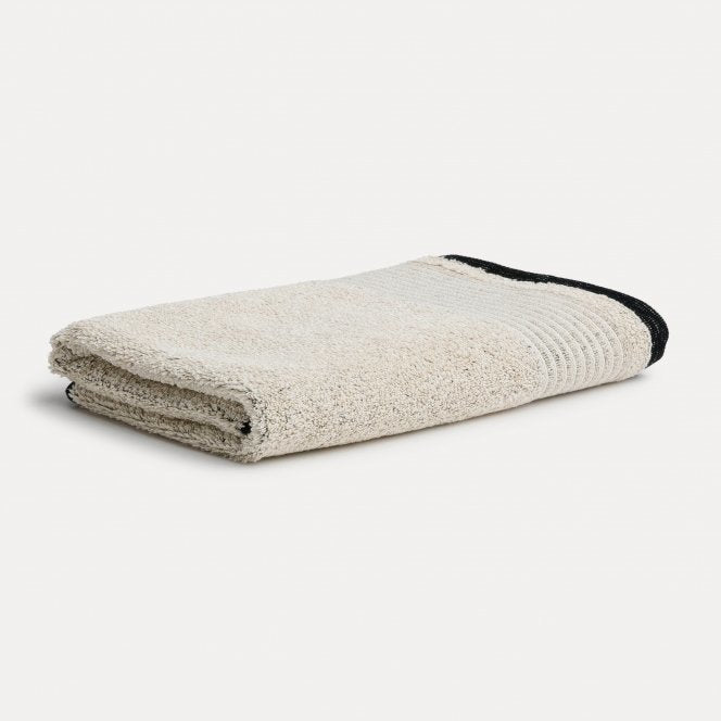 Möve Duschtuch Eden Biesenbordüre – 80 × 150 cm, 80% Baumwolle/20% Leinen