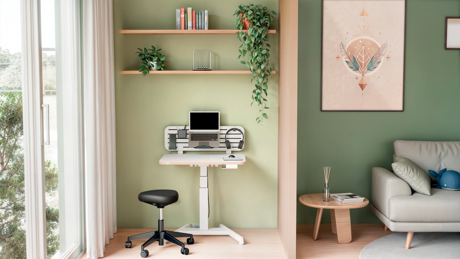 Leitz Hocker – 47 cm, 110 kg, schwarz