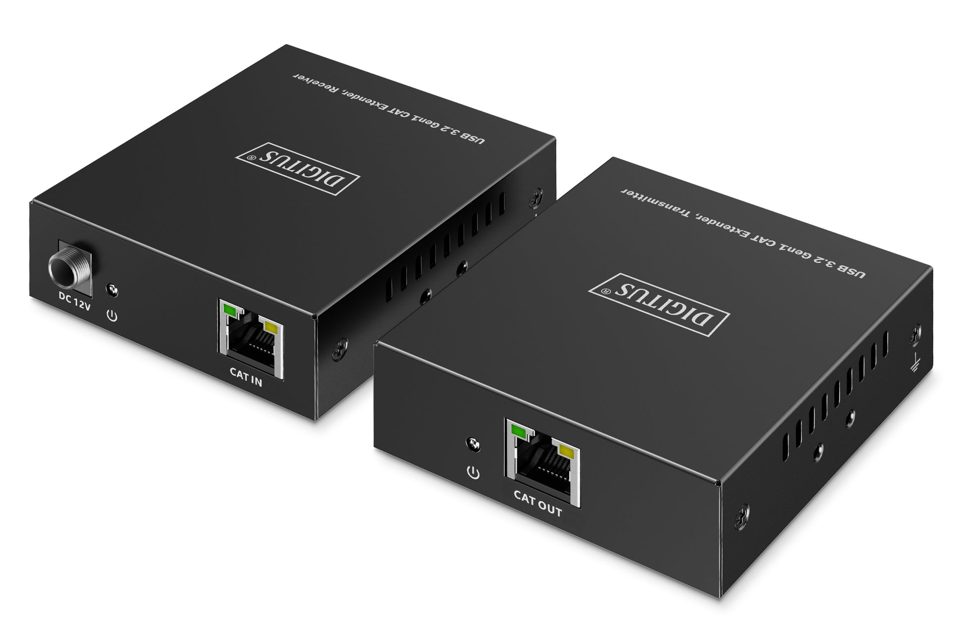 Digitus USB Cat Extender – KVM-Extender-Set, 4-Port (3×USB-A, 1×USB-C), USB 3.0 – bis 100 m über Cat 6a