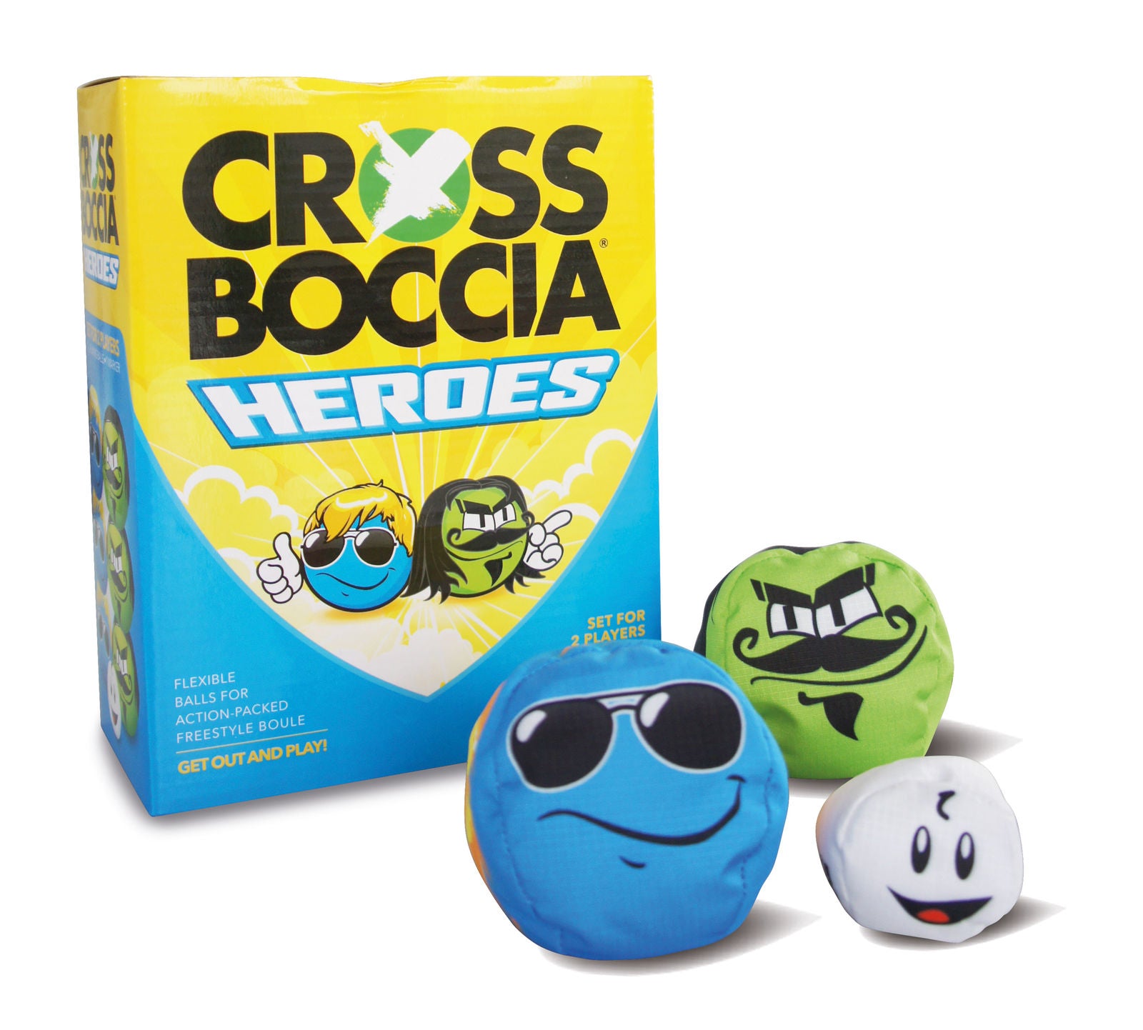Schildkröt Funsports Crossboccia Boccia-Set – Heros Mexican & Dude – Ø 8 cm – 2 Stück – ab 3 J.