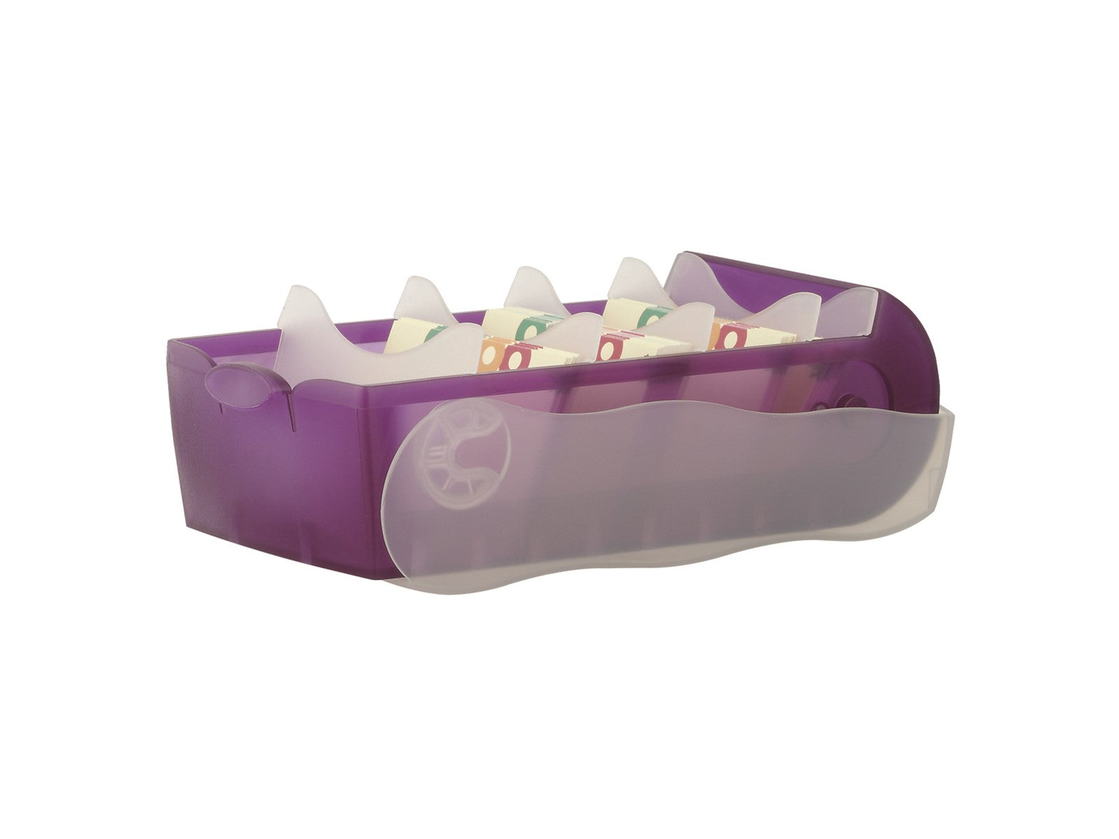 HAN Karteikasten Croco – für Visitenkarten – mit Deckel, Kunststoff, Violett, 121 × 85 × 246 mm