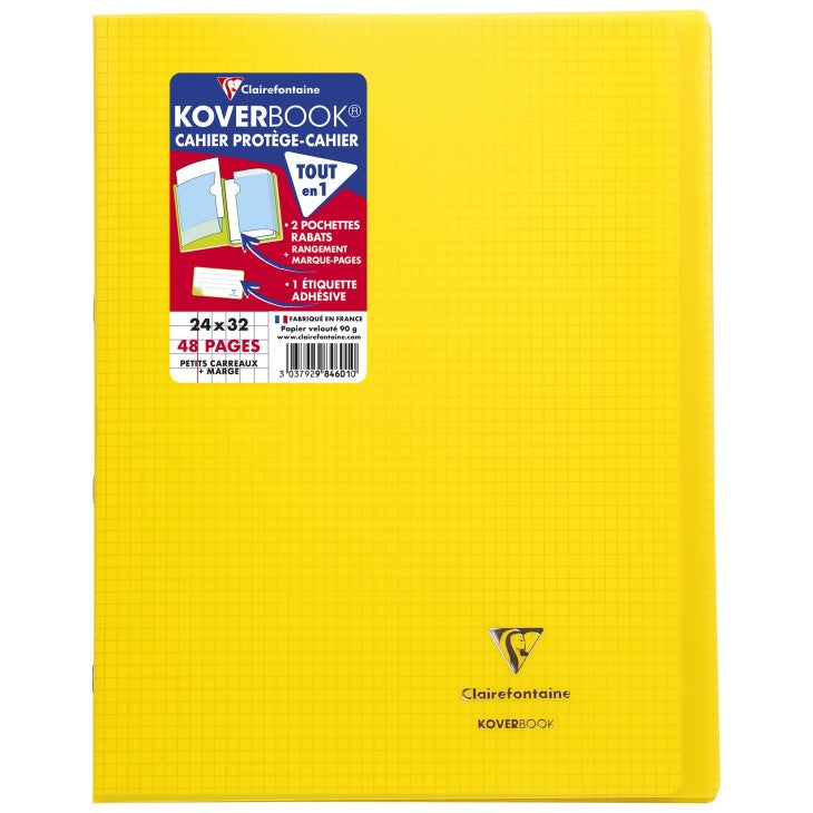Clairefontaine Notizheft – 240 × 320 mm – kariert – 24 Blatt – 90 g/m² – Softcover, mehrfarbig, PEFC