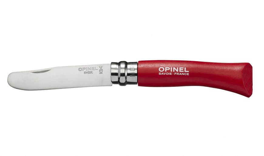 Opinel N°07 Mein Erstes – Klappmesser 80 mm, Holzgriff, Rot