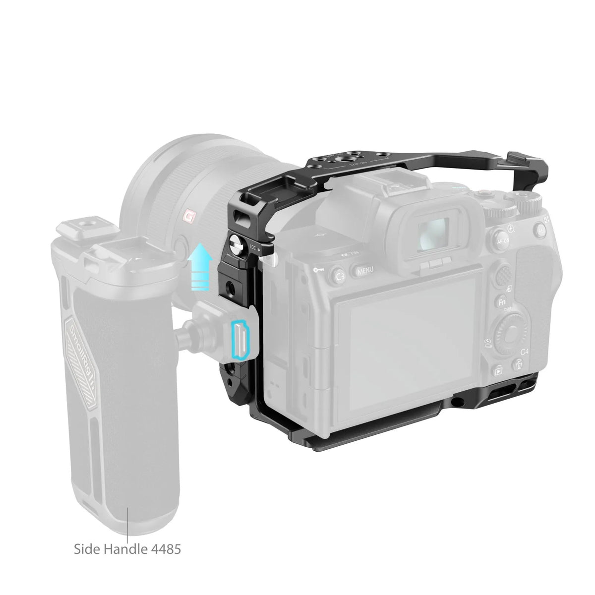 SmallRig 5583 Cage – Airtag-Slot – für Sony Alpha 7R V, 7 IV, 7S III und andere – Schwarz