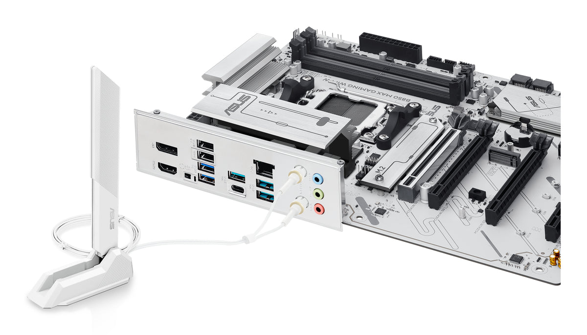 ASUS B850 MAX GAMING WIFI W – Mainboard – Sockel AM5, AMD B850, ATX, DDR5