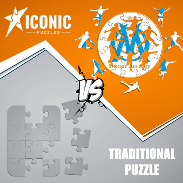 Iconic Puzzles Olympique Marseille Logo – Logikspiel, 1 Spieler, ab 10 Jahren