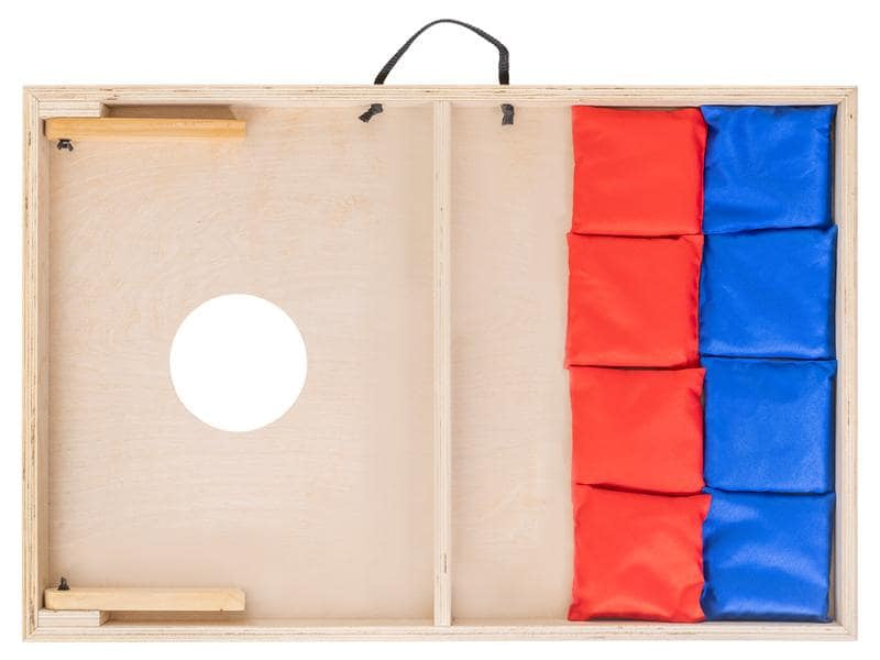 KOOR F01454 Cornhole-Spiel – 90 × 4,9 × 60 cm – 1 Stück – ab 6 Jahren – Pinienholz, Braun, FSC