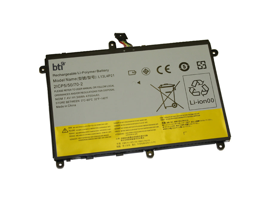 BTI Notebook-Akku – für Lenovo IdeaPad Yoga 2 11 – 34 Wh, 7,4 V (2 Zellen) – Schwarz
