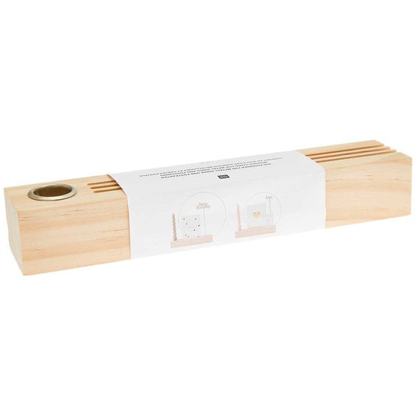 Rico Design Holzständer – Kiefer, beige – 26 × 5 × 4 cm