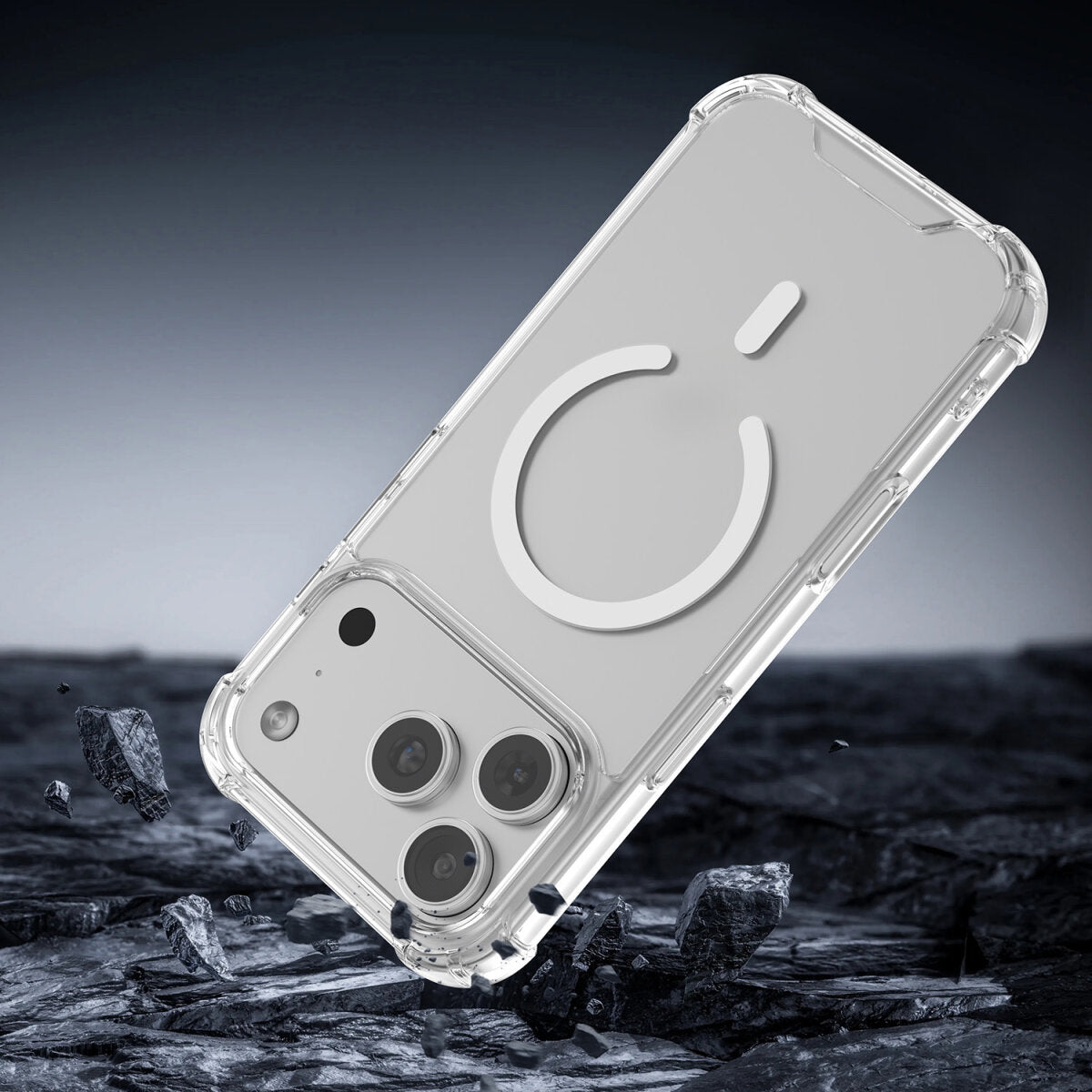 4smarts Ibiza Backcover – für Apple iPhone 17 Pro Max, MagSafe, PC+TPU, Transparent