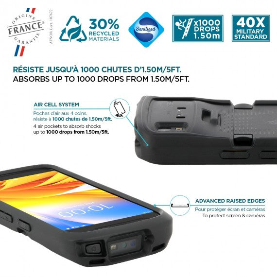 Mobilis Backcover – für Zebra TC22/TC27/HC50/HC20 (Auswahl), antibakteriell, staub-/kratz- und schockresistent