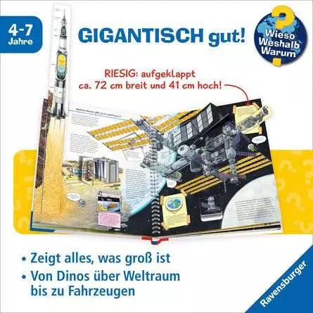 Ravensburger Buch – Wieso? Weshalb? Warum? Sonderband: Gross, grösser, am grössten, Spiralbindung, 16 Seiten, D