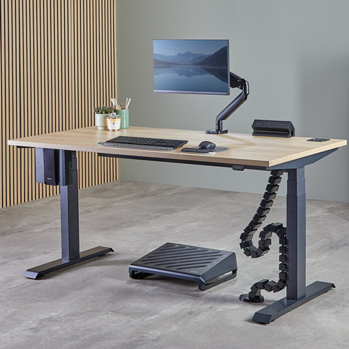 Fellowes Untertisch-PC-Halterung – einstellbar 20–95 mm Breite, 166–310 mm Länge, bis 15 kg, schwarz