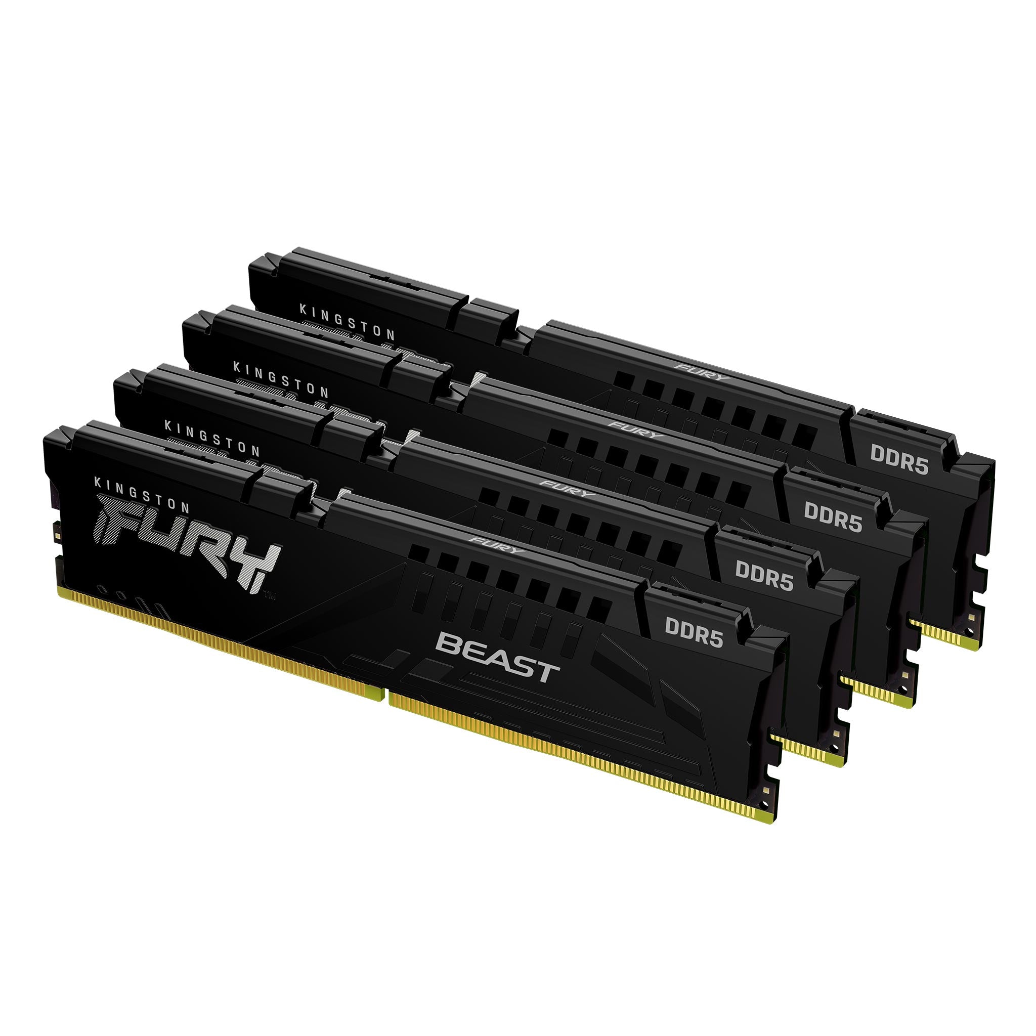 Kingston Technology Kingston FURY Beast – Arbeitsspeicher – 128 GB (4×32 GB), DDR5 5600 MT/s, CL40, XMP 3.0, Schwarz