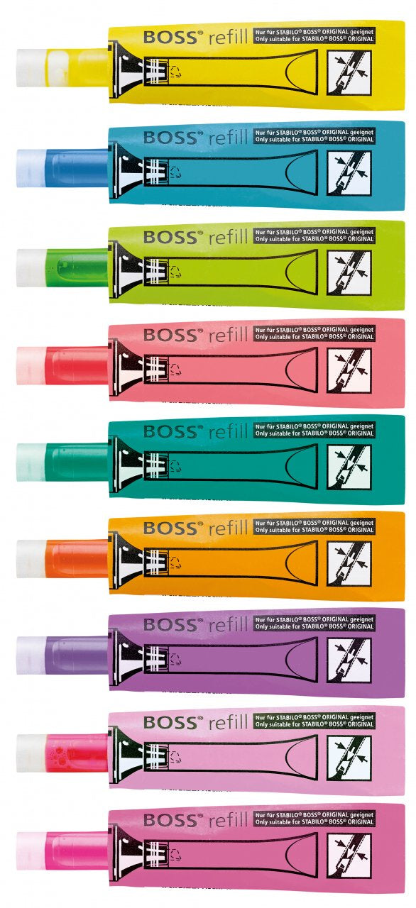 STABILO Textmarker-Nachfüllung BOSS – Gelb, 2–5 mm