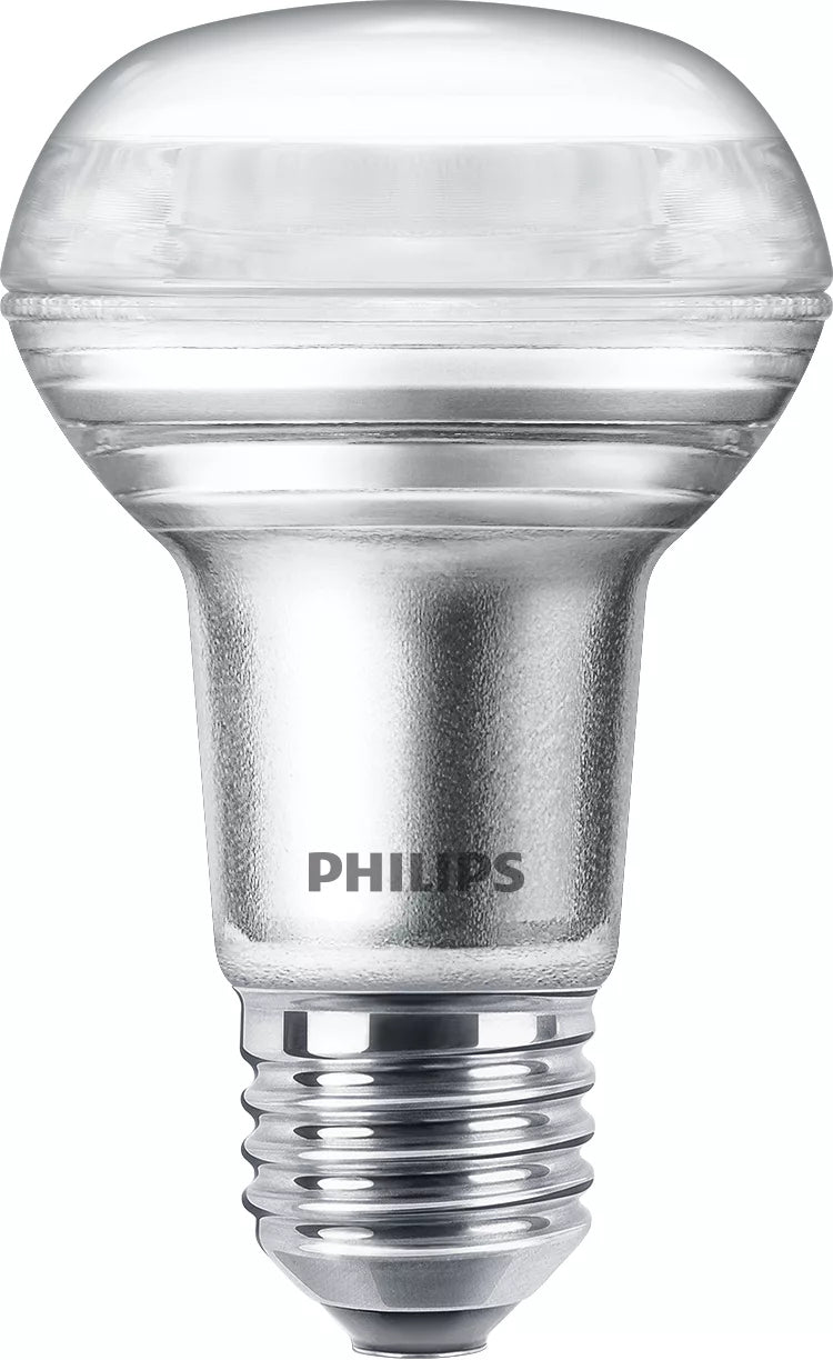 Philips by Signify Philips LED-Leuchtmittel Reflektor R63 E27 – Warmweiss 2700 K, 345 lm, 4,5 W, 36° – 1 Stk. – Klar, Glas