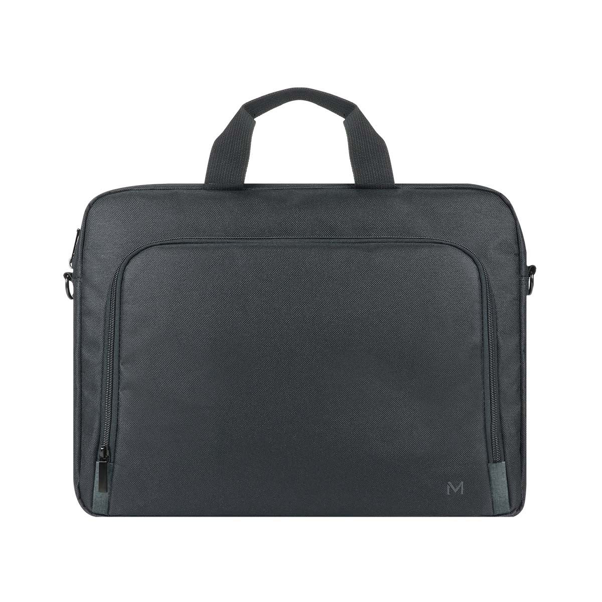 Mobilis Notebook-Tasche bis 17" – Schultergurt, Fronttasche – Schwarz