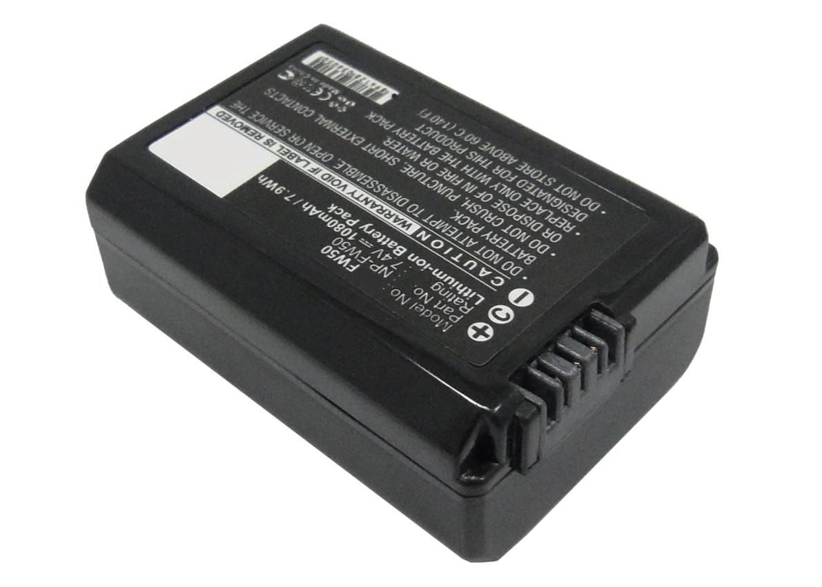 CoreParts NP-FW50 Akku 1080 mAh, 7,4 V (8 Wh) – für Sony DSLR A55, SLT-A35B, Alpha 33 und andere – Schwarz