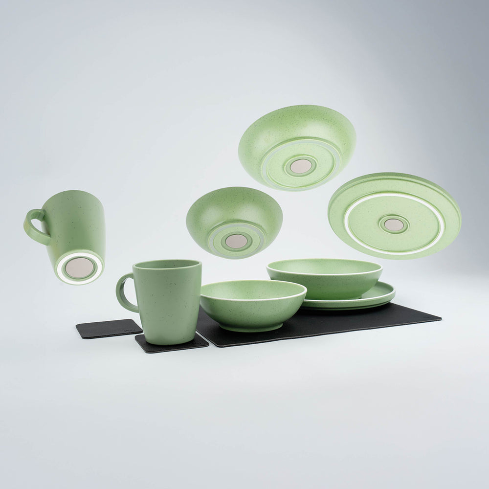 Silwy Dolomit Geschirr-Set – Kunststoff, Grün