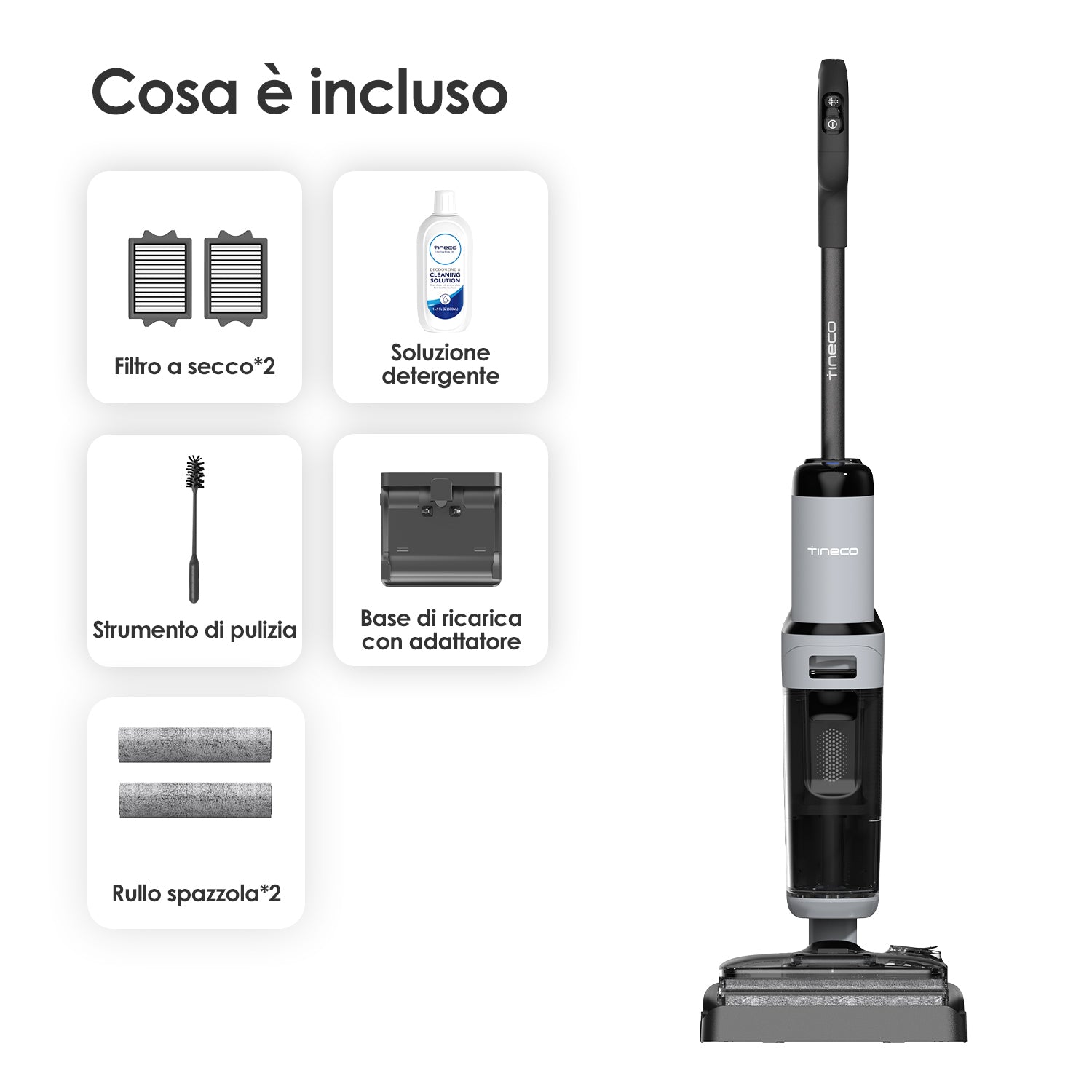 Tineco Nass-/Trockensauger FLOOR ONE i5 Stretch Plus, mit Wischfunktion – 0,80/0,72 l, 210 W
