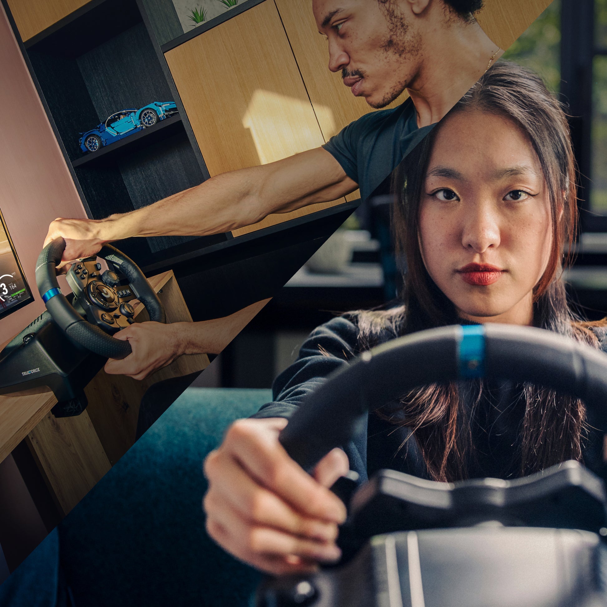 Logitech G G923 – Joystick – USB (kabelgebunden), für PC, PlayStation 4 & PlayStation 5, Force-Feedback