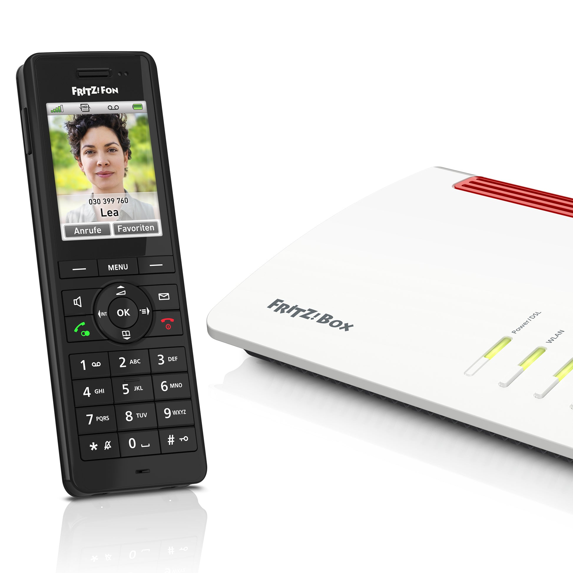 FRITZ! AVM FRITZFon X6 – DECT-Telefon, nur Mobilteil, mit AB, schwarz