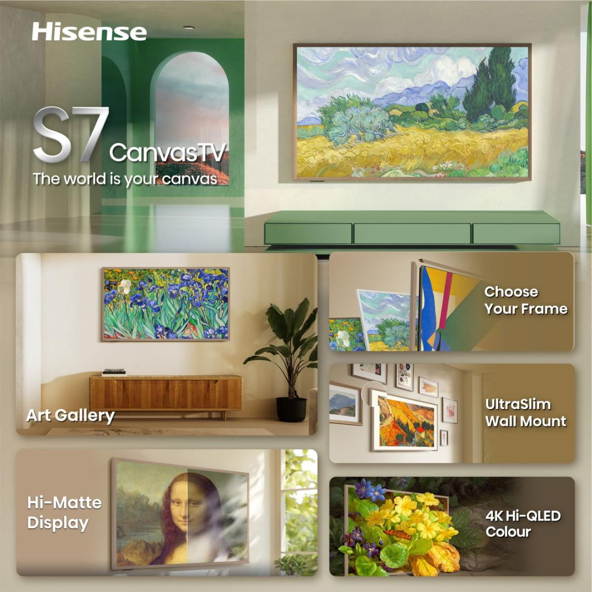 Hisense 55S7DS – 55" QLED Fernseher – 4K UHD – VIDAA – 144 Hz – Dolby Vision IQ