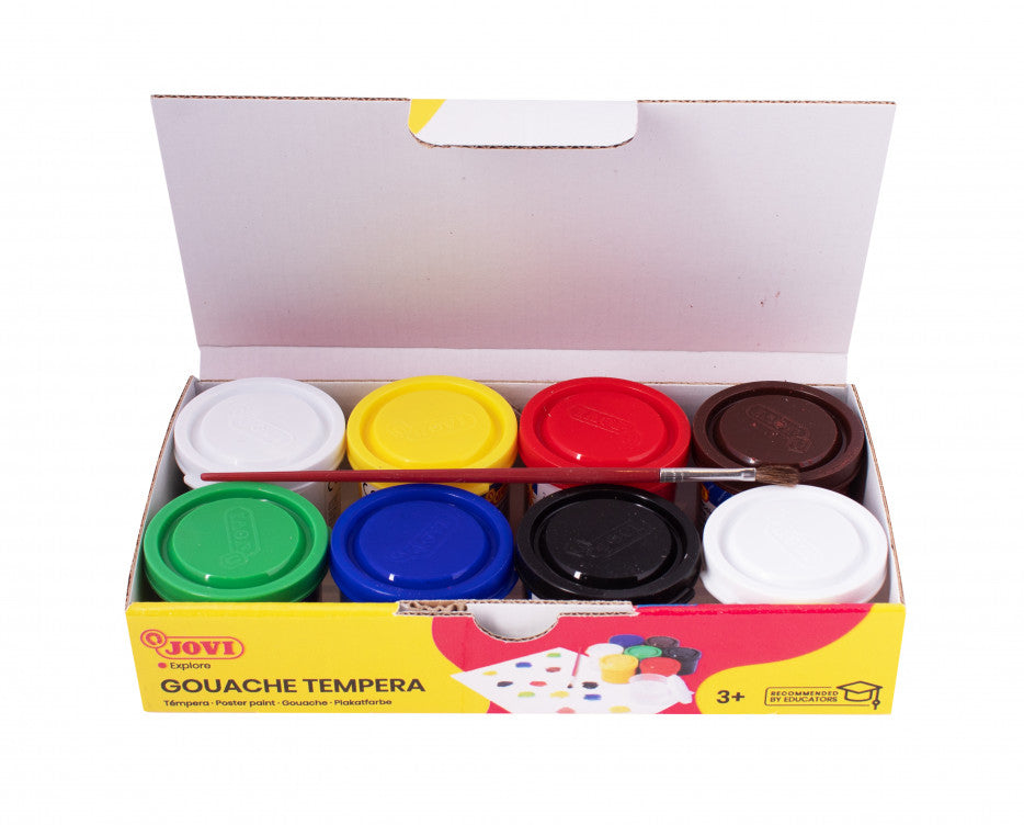 Jovi Gouache – 12 Farben – 12×15 ml (180 ml), inkl. Pinsel