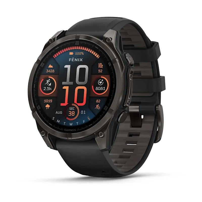 Garmin Fenix 8 – GPS-Smartwatch – 47 mm, 1,4", GPS, WLAN, AMOLED, Saphirglas, 100 m, Schwarz/Dunkelgrau
