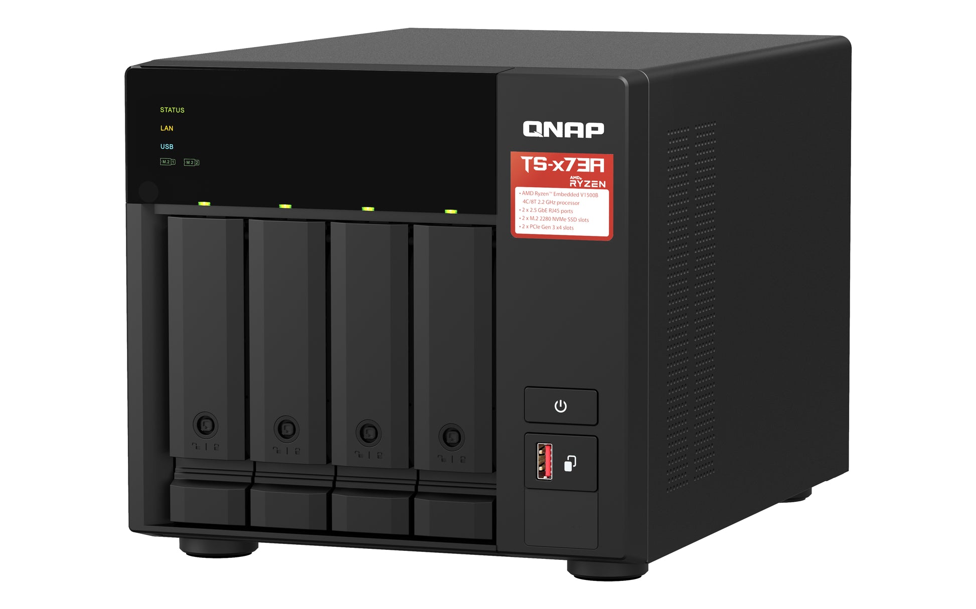 QNAP TS-473A-8G Allgemeines Speichergerät – 4 Bay