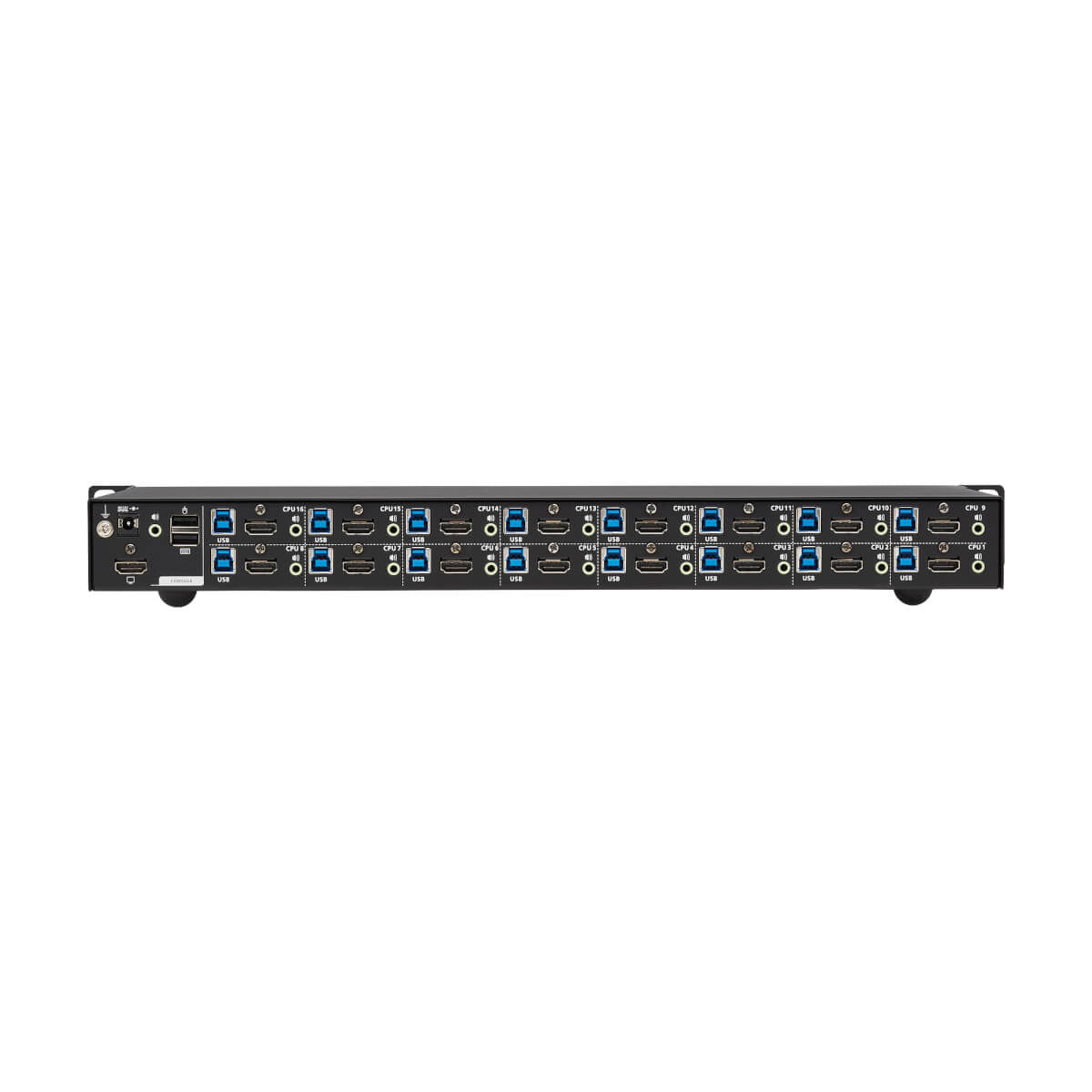 Tripp Lite B024-H4U16 – 16-Port HDMI KVM-over-IP Switch – 4096 × 2160/60 Hz, USB 2.0 Hub, 1U Rack