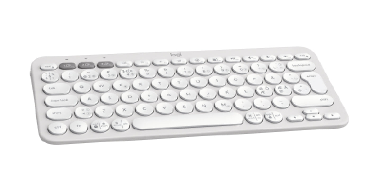 Logitech Pebble Keys 2 K380s – Tastatur – Mini – Schere – Bluetooth & 2,4 GHz (Logi Bolt) – Weiss