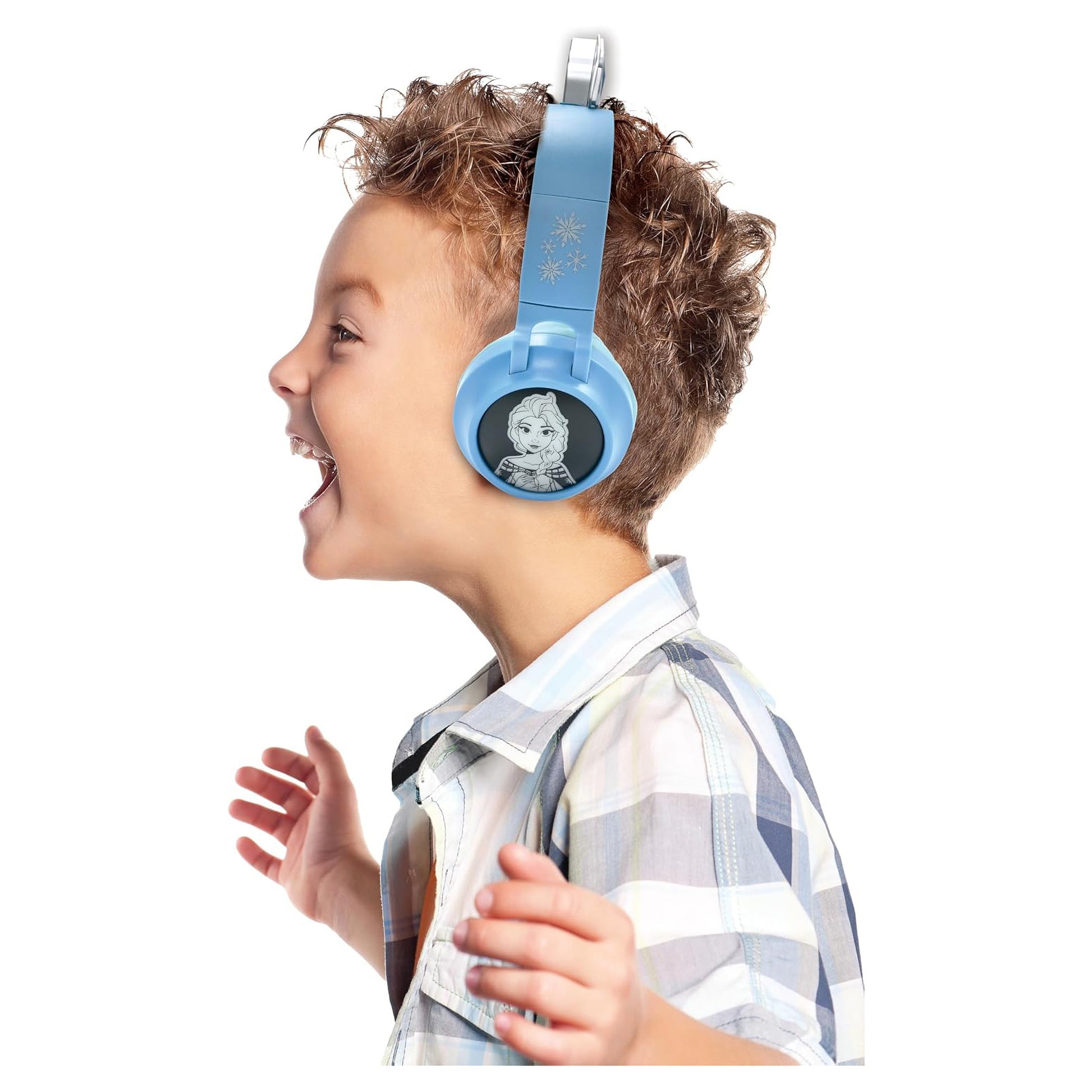 Lexibook HPBT015FZ Frozen Kinderkopfhörer – Over-Ear, Stereo, Kabel + BT, Blau, BT 5.0