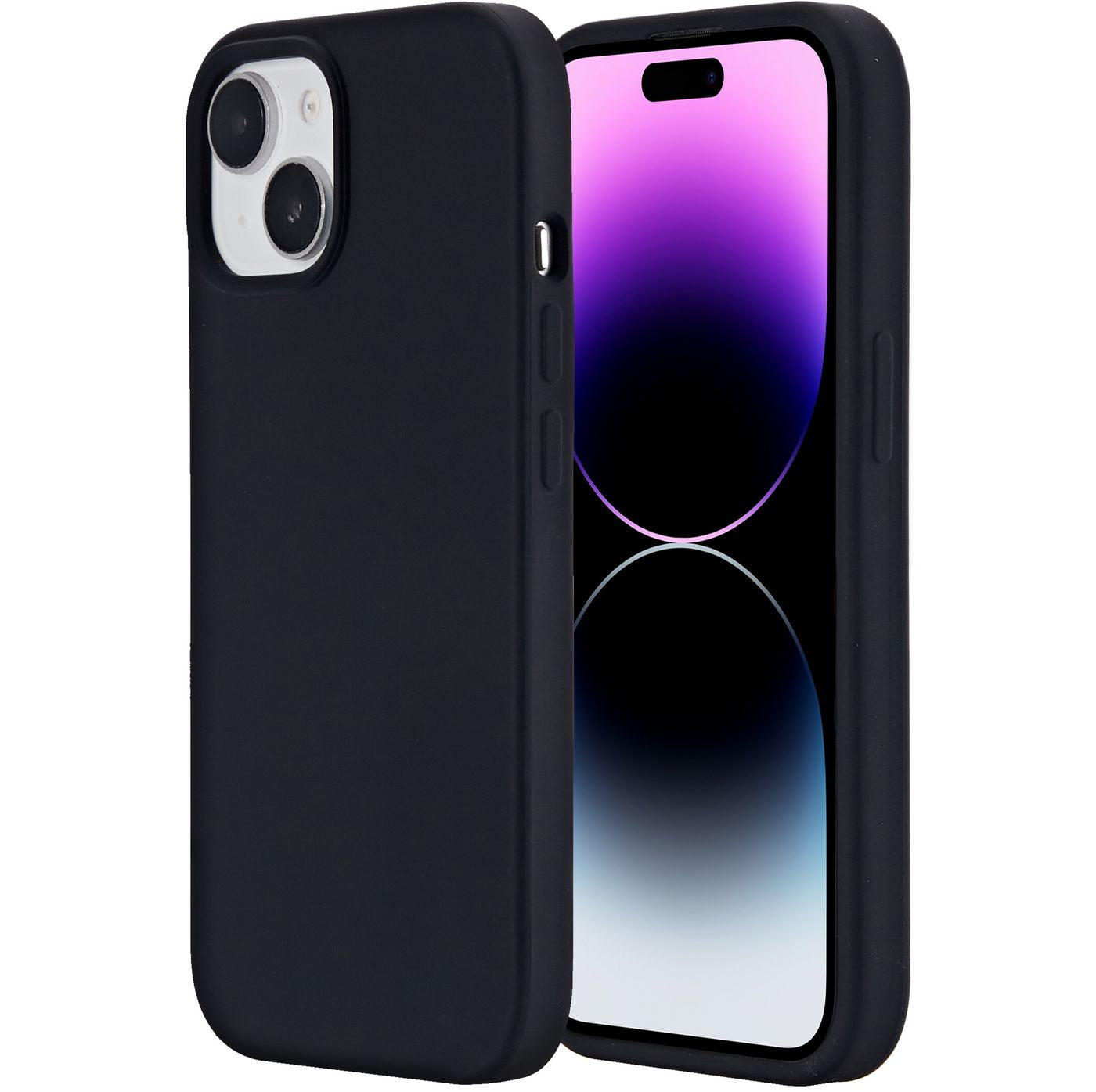 eSTUFF INFINITE ROME (GRS) Backcover – für Apple iPhone 15, MagSafe, Mikrofaser+PC+Silikon, schwarz