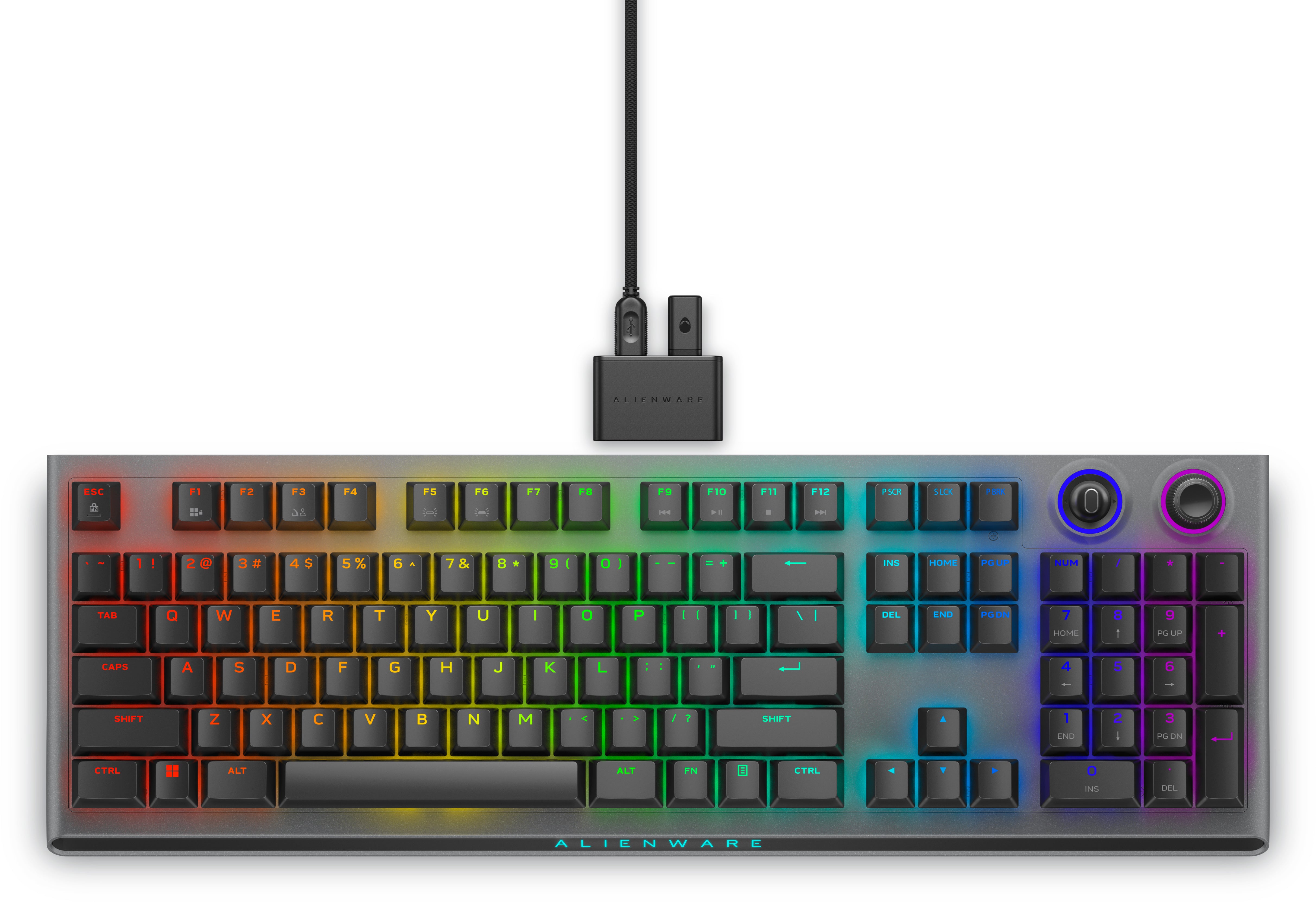 Alienware AW920K Tri-Mode Wireless – Gaming-Tastatur – Mechanisch (Cherry MX Red) – USB, Bluetooth & 2,4 GHz –