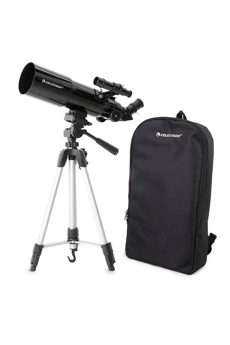 Celestron Travel Scope 80 – Refraktor, 300 mm, 15×, 7,6 cm Rohrdurchmesser, schwarz