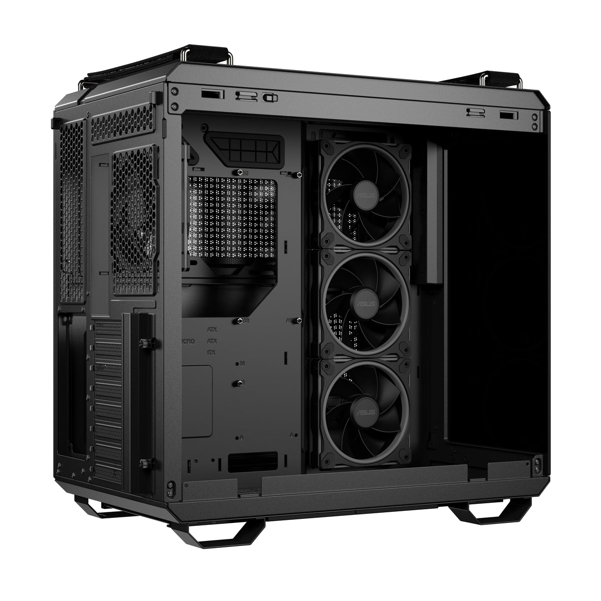 ASUS TUF Gaming GT502 Horizon TG – PC-Gehäuse – ATX/mATX/Mini-ITX, 4×3,5", 4×2,5", Seitenfenster, Schwarz