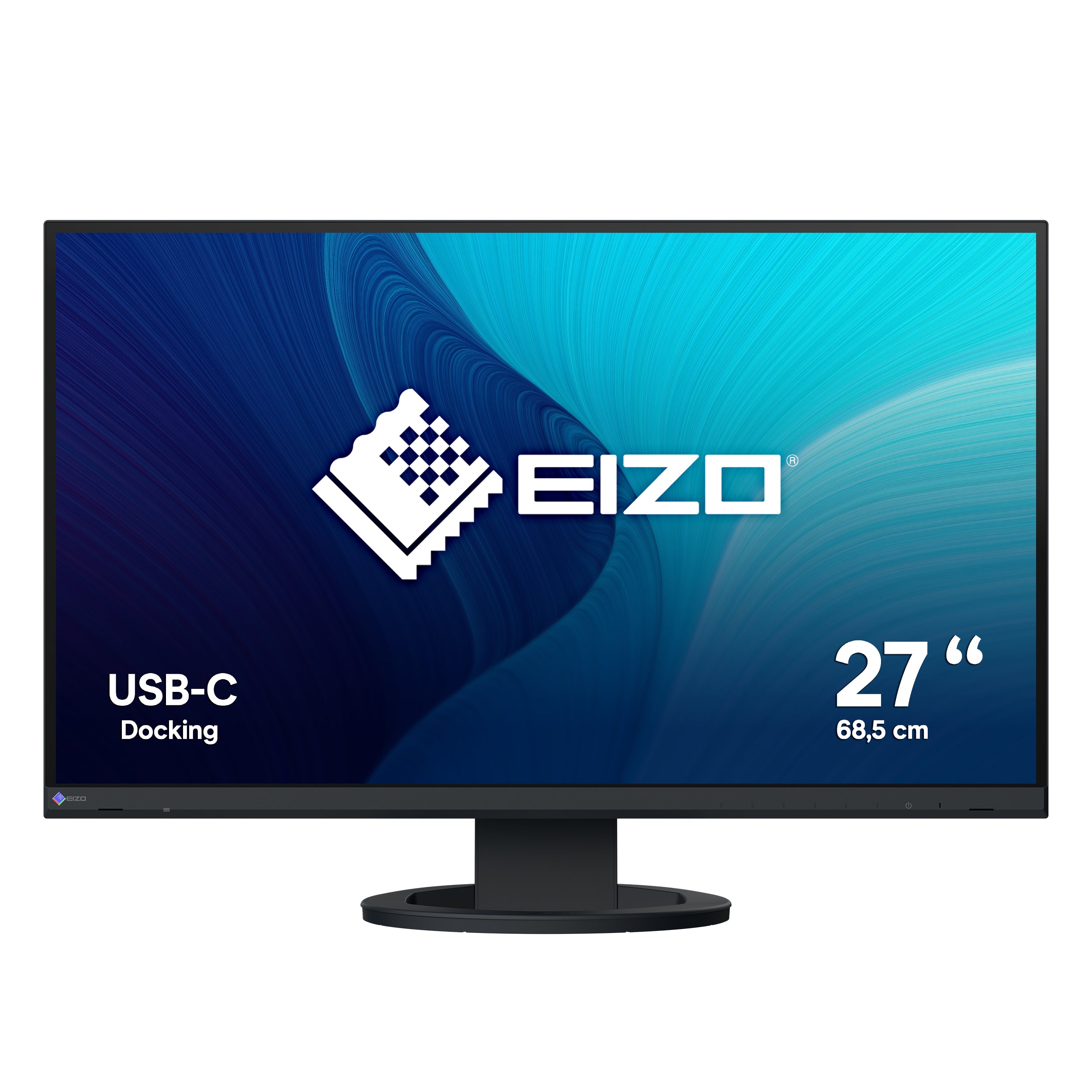 EIZO FlexScan EV2720S – Monitor, 27", IPS, 350 cd/m², USB-C, Integrierte Lautsprecher, VESA 100 × 100, Schwarz