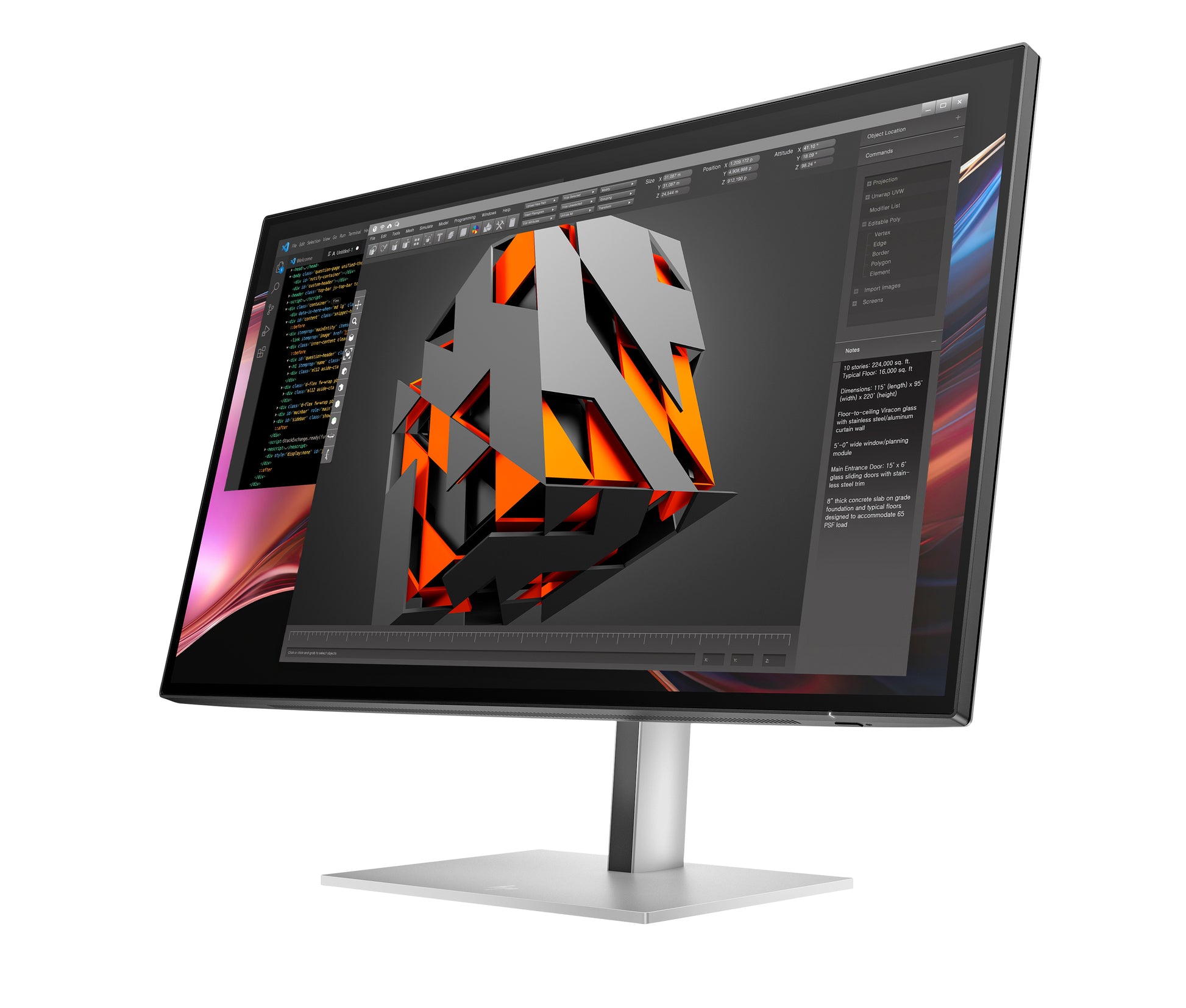HP Series 7 Pro 27 (727pu) – Monitor, 27", 2560 × 1440 (WQHD), Thunderbolt 4