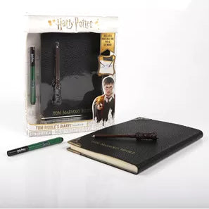 Amscan Tagebuch Tom Riddles geheimes Tagebuch – mit UV-Stift – 210 × 140 mm – Hardcover, schwarz/grün
