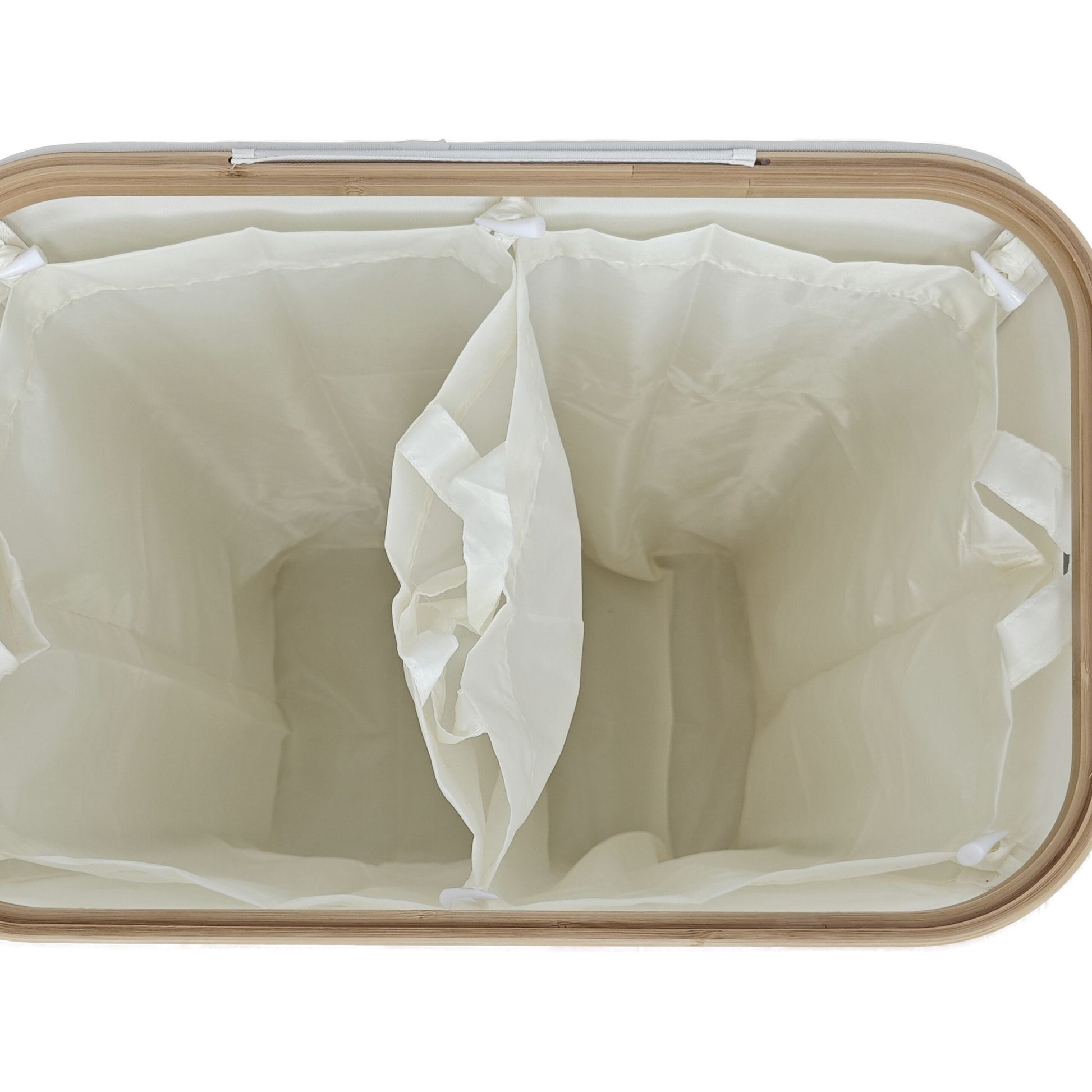 Relaxdays Recyclingbox – 140 l – Polyester, rechteckig – beige – 2-fach