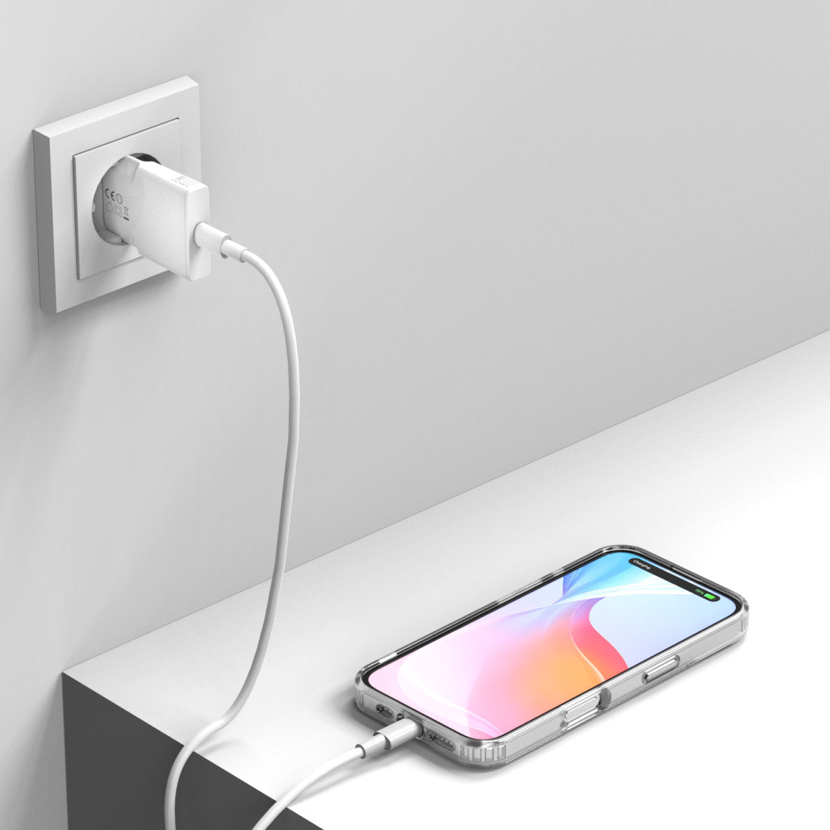 4smarts 3-in-1 Starter-Set (Glas, Hülle, Ladegerät) – für iPhone 16 Pro – Transparent