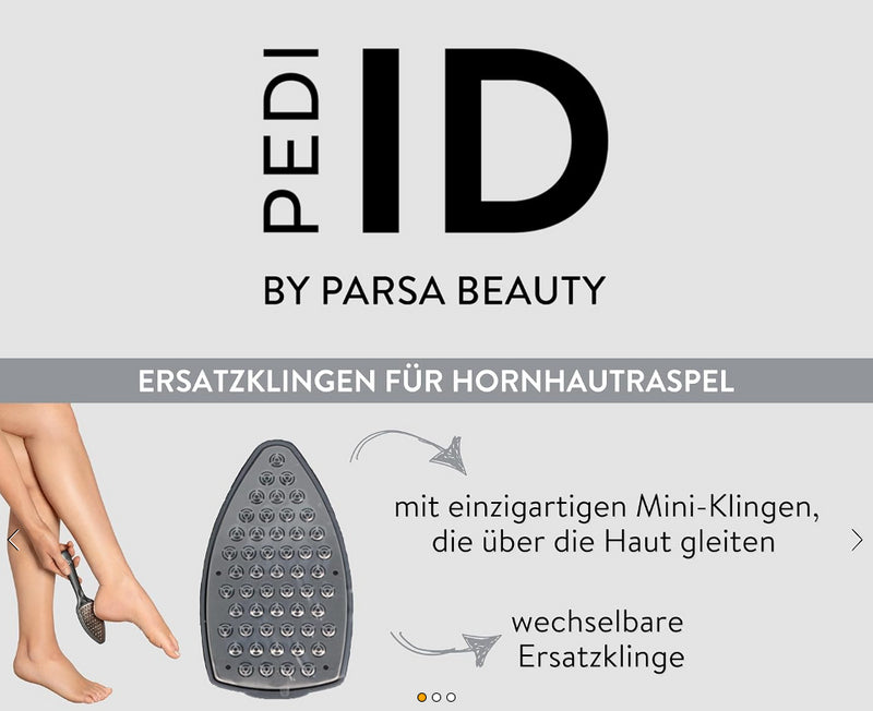 Parsa Beauty Hornhautraspel Ersatzklinge – 1 Stk – Anthrazit, Metall