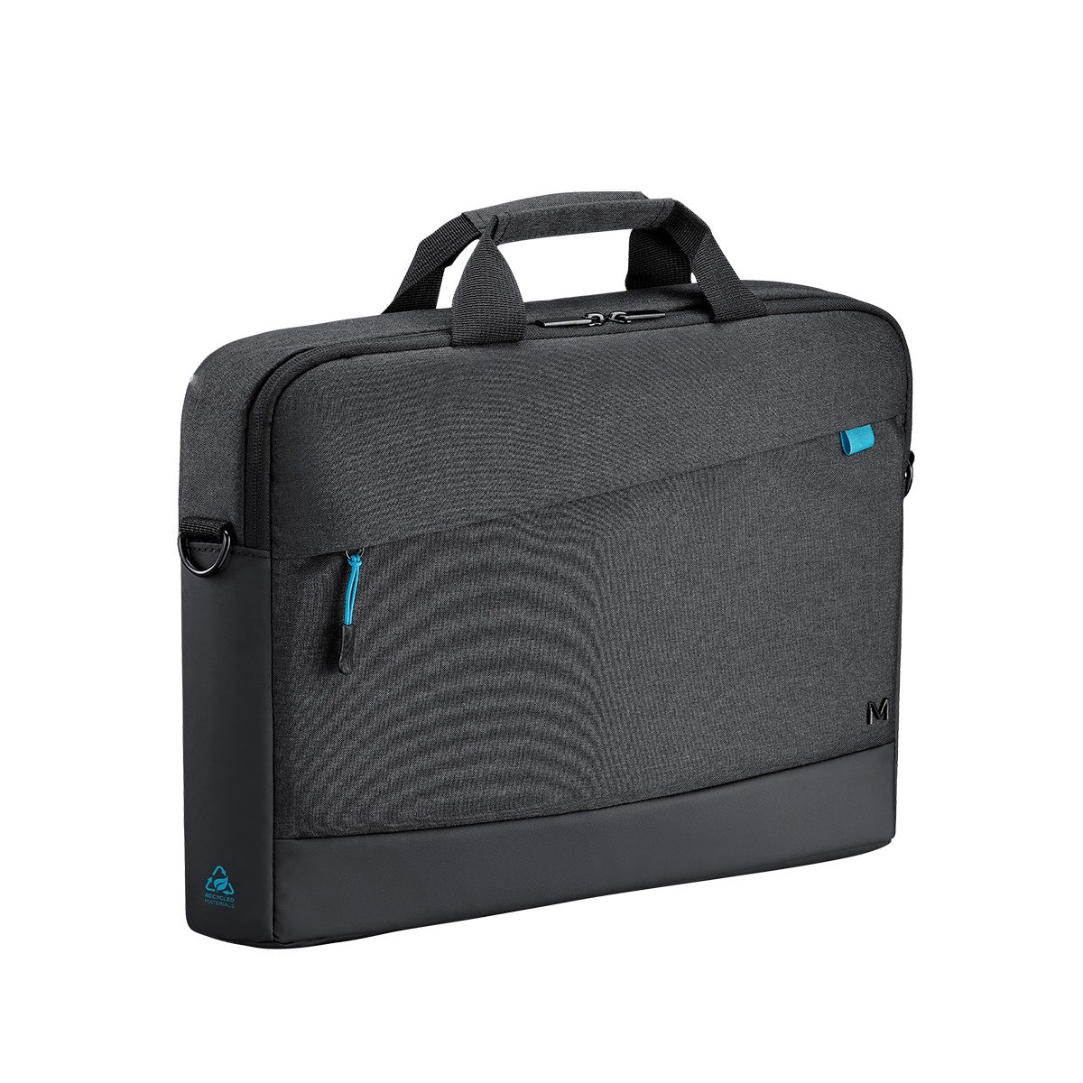 Mobilis Notebook-Tasche bis 14" – 35% recyceltes Polyester, wasserdicht – Schwarz